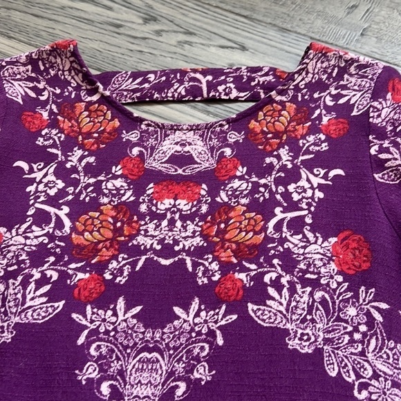 🔥free People🔥 | Purple floral Smooth Talker plumberry tunic dress - Picture 6 of 11